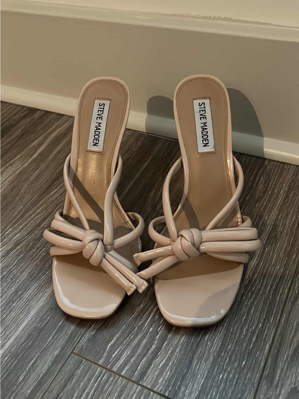 Steve Madden Blush Knot-Strap Stiletto Mules - Picture 2 of 4